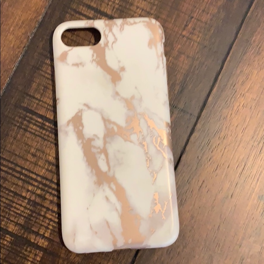 Marble rose gold iPhone case